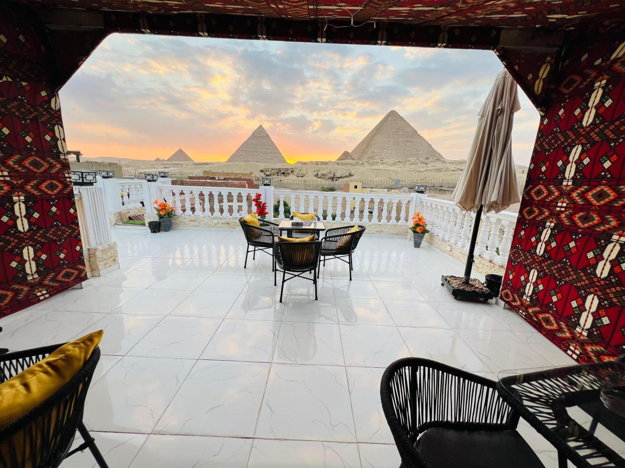 New Scarab Pyramids View Hotell Kafret el-Gabal Exteriör bild